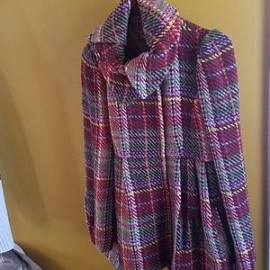 Vintage plaid swing coat